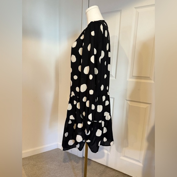 A New Day Black & White Polka Dot Tiered Mini Dress – XS - NWOT - Picture 2 of 14